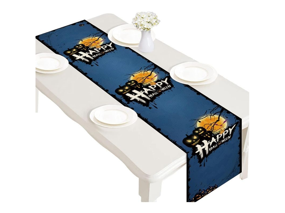 2026 mantel de Mesa Halloween Decoración de Mesa Lunático Hecho de Poliéster Duradero Lavable
