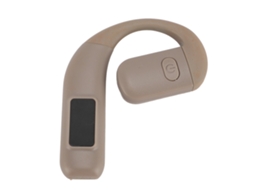 Fone De Ouvido Bluetooth 5.5 Mono Com Cancelamento De Ruído Microfone Rotativo E Display De Bateria Cinza