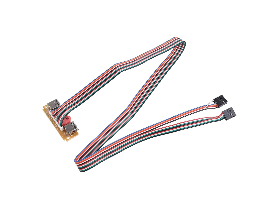 Computador Usb 2.0 De 2 Portas Para Caixa De Entrada De Áudio Do Painel Frontal Cabo De Fone De Ouvido De Microfone