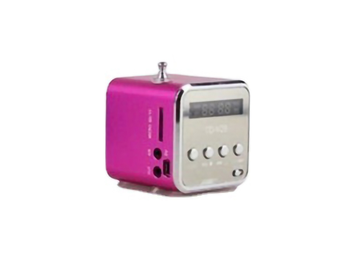 Altifalante Bluetooth LAXISCREED com Tela Rádio Fm Vermelho Rosa