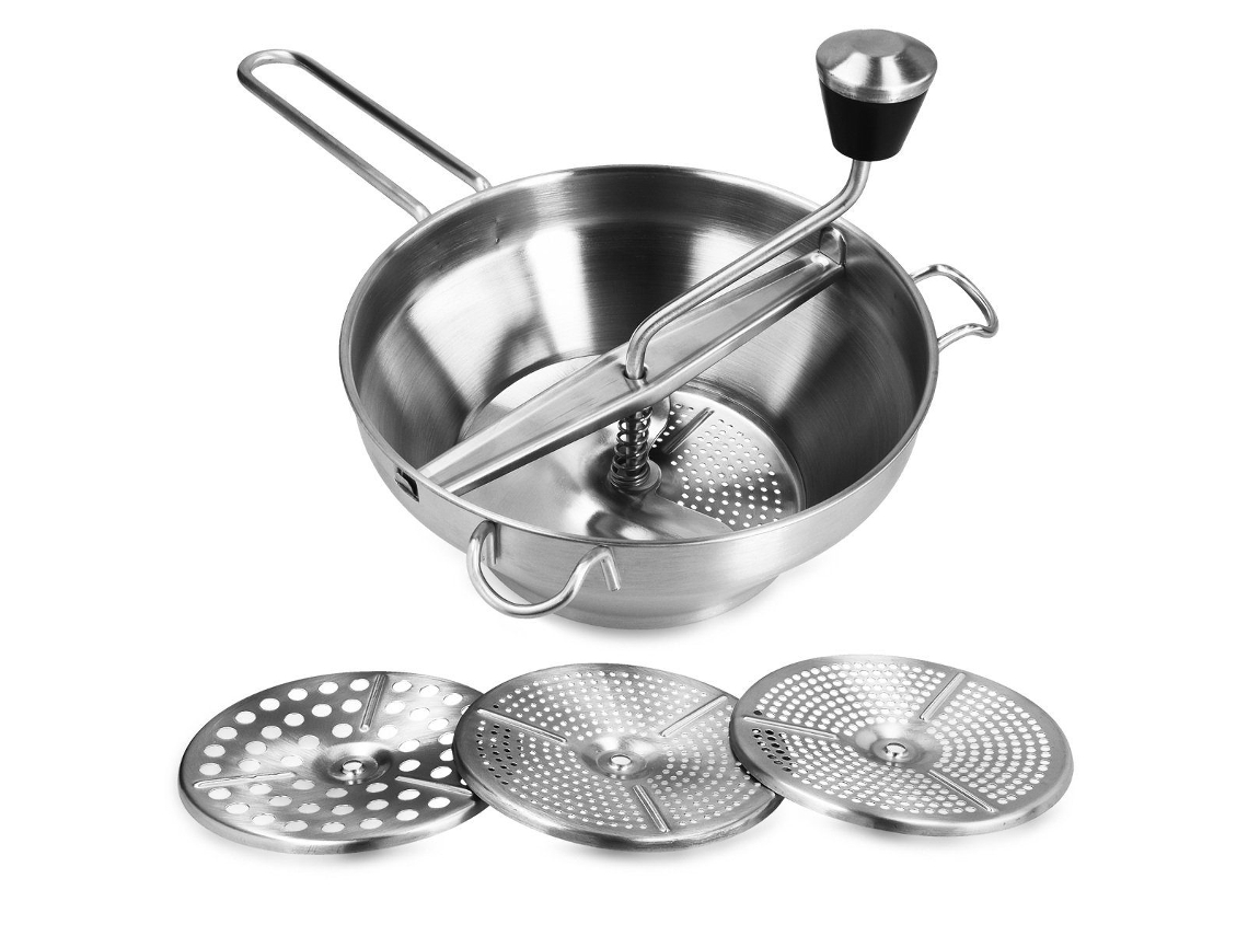 Coador De Aço Inoxidável Com 3 Inserções Filtrantes, Peças