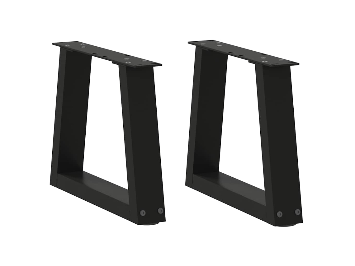 Vidaxl Pés Para Mesa De Centro Em V 2 Peças Preto 30x(30-31,3) Cm Aço
