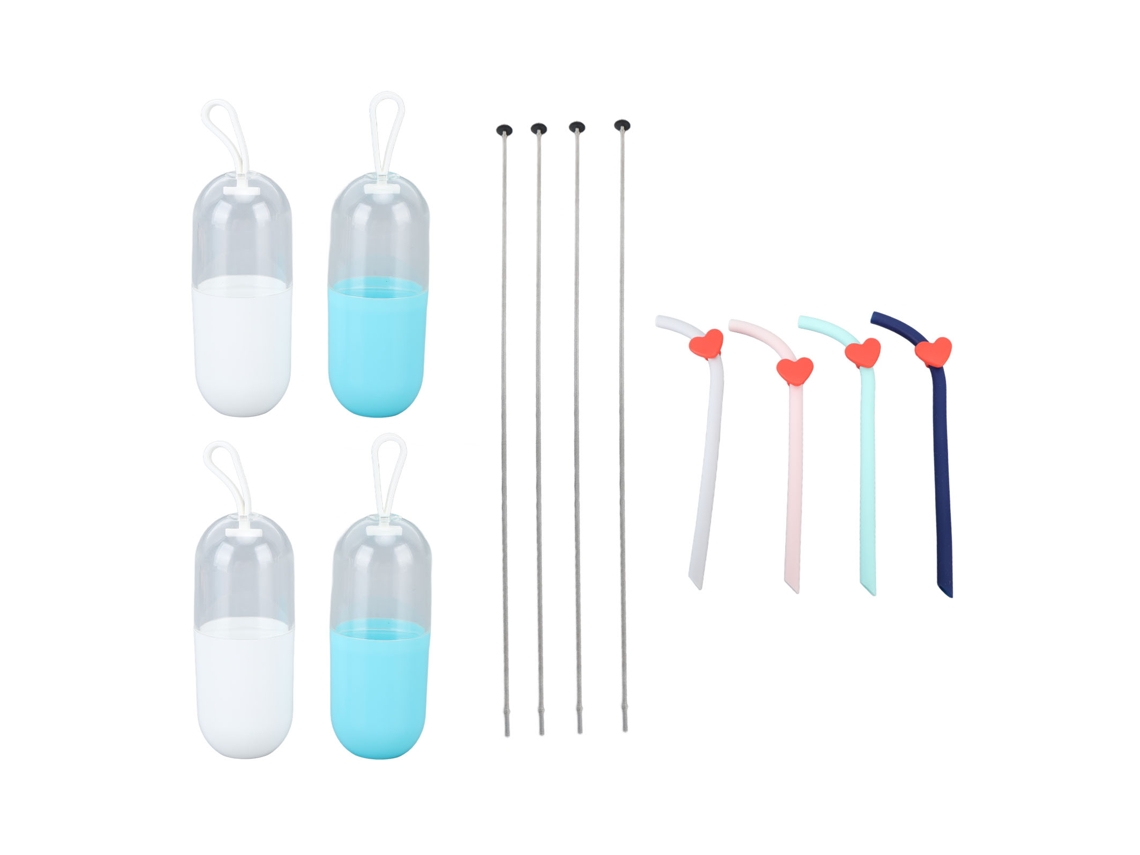 Canudos de Silicone Plegáveis Reutilizáveis 4pcs