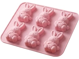 Moldes De Silicone De Páscoa Com 6 Cavidades Para Coelhos 3d