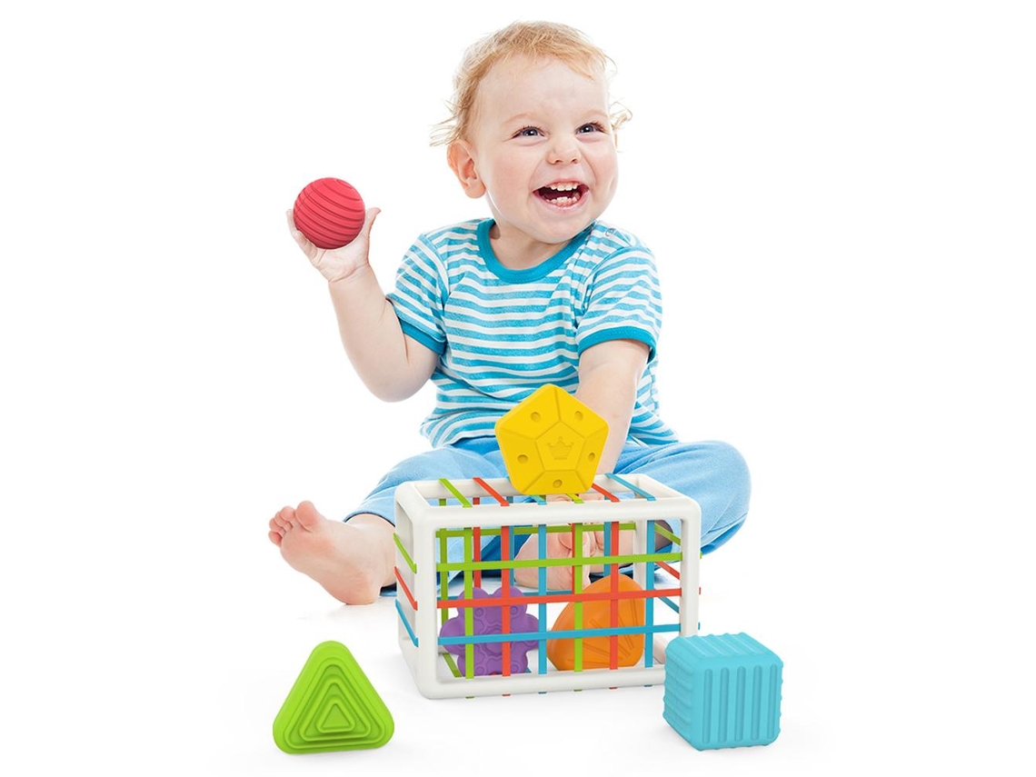 Ats brinquedo de Classificação de Formas para Bebês com Bandas Elásticas Brinquedo Sensorial de Aprendizagem Precoce Presente