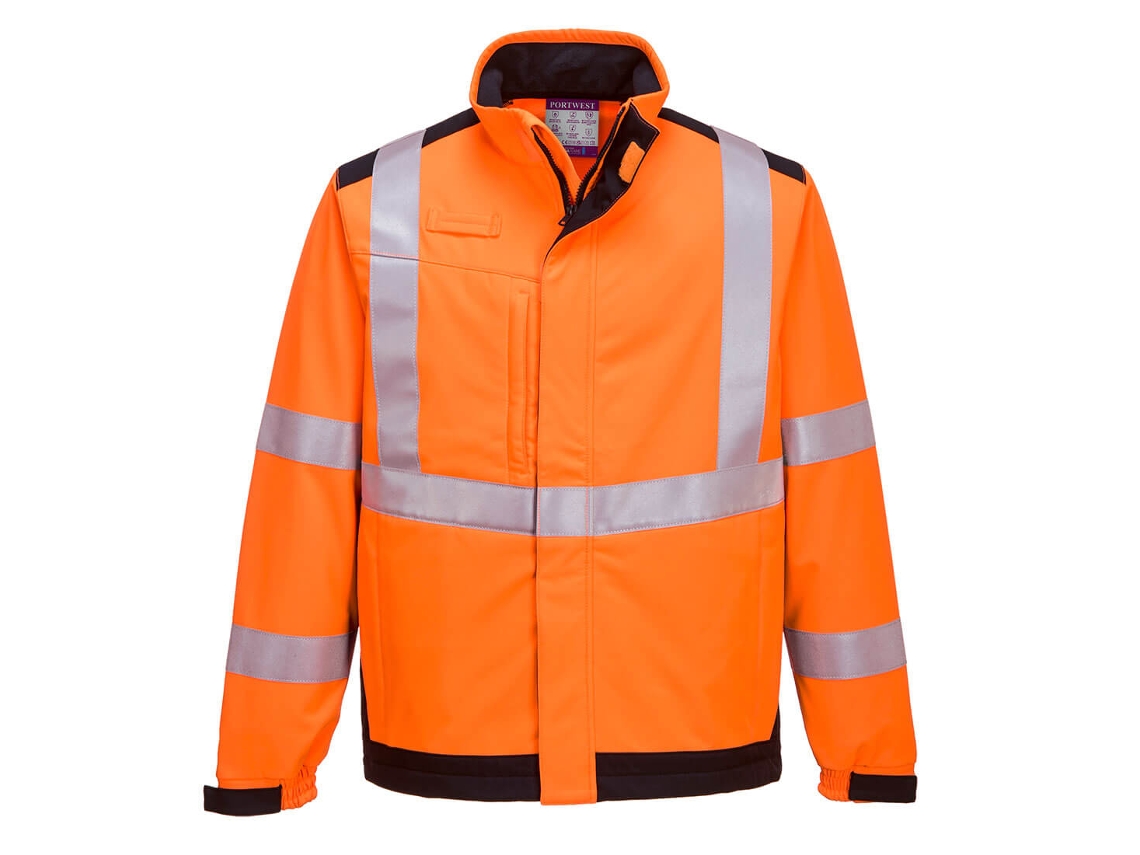 Jaqueta Modaflame Multi Norm Arc Softshell - Alta Proteção Azul Marinho E Laranja / Gg