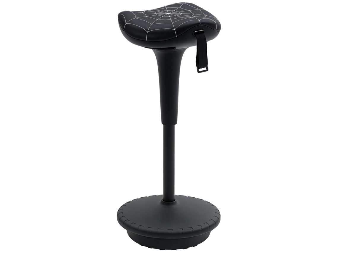 Banquinho de Escritório S/MARCA, giratório, ergonômico, ajustável, 65,5-83,5cm, preto