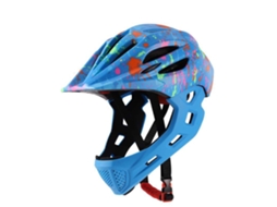 (azul) Capacete Infantil Ajustável Para Bicicleta Com Luzes Led, Adequado Para Patinetes, Bicicletas De Equilíbrio E Capacetes Integrais.