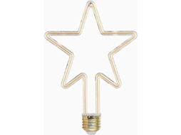 Lâmpada Led Decorativa, Formato De Estrela, 4 W, 220 V, 2700 K, E27, Cor Branca Quente, Para Casa, Cafés, Bares E Ambientes Internos