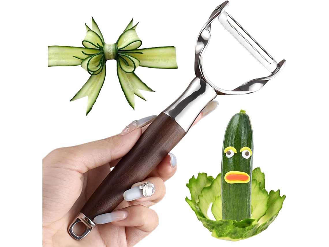 Descascador Multifuncional 3 Em 1 Em Aço Inoxidável: Descasca, Rala E Remove Os Olhos. Cabo Ergonômico Antiderrapante Para Batatas Frutas