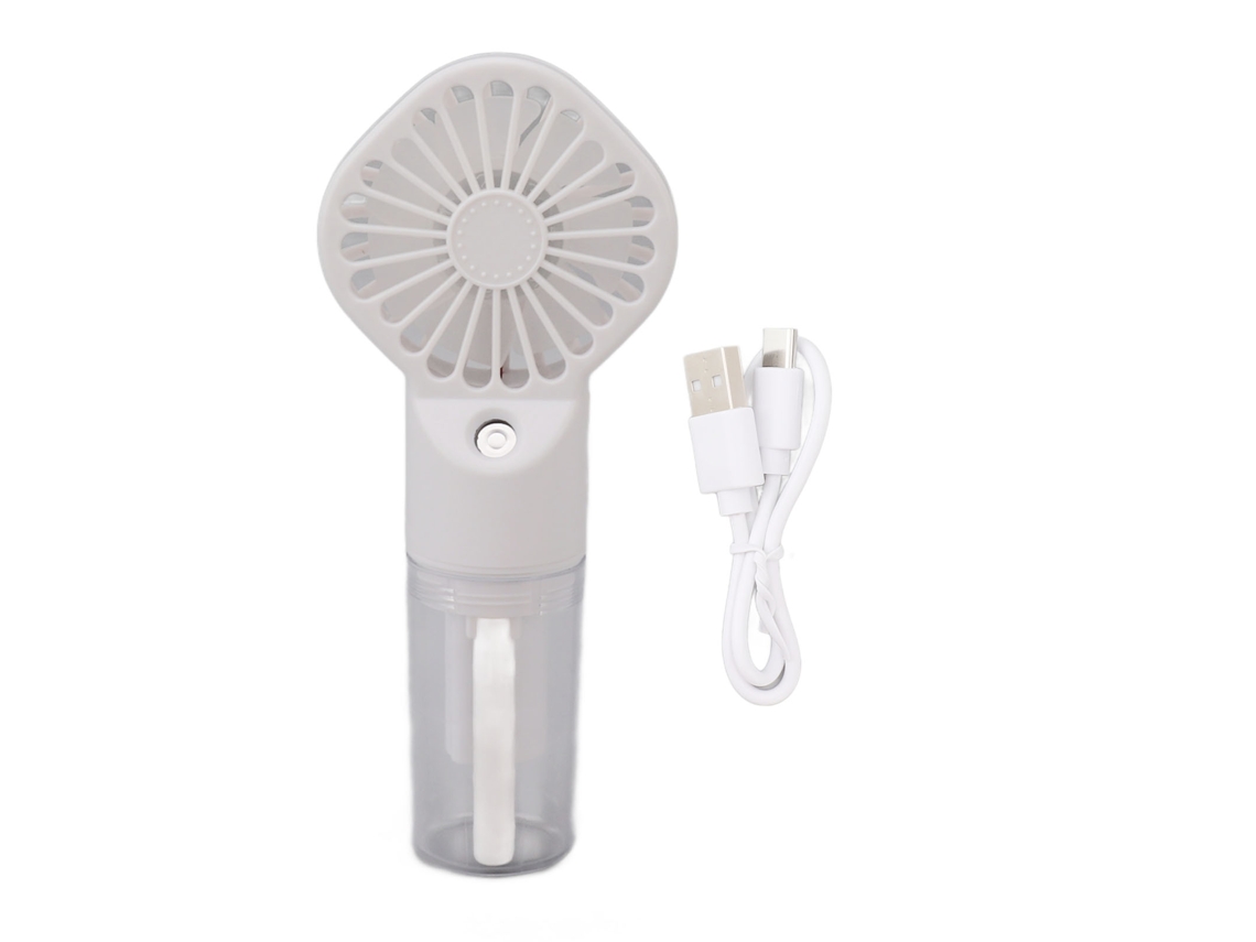 Ventilador de mão com umidificador e 4 velocidades, recarregável por USB LAXISCREED