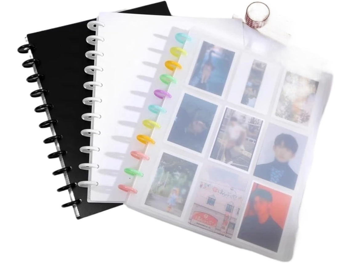 Classeur De Cartes Photo – Álbum Grande Capacidade Para Cartes Idol Com 9 Grades - Pochettes Transparentes E