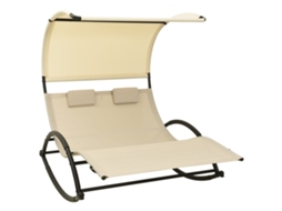 Sun Lounger, Sun Loungers Vidaxl Creme Aço (n/a)
