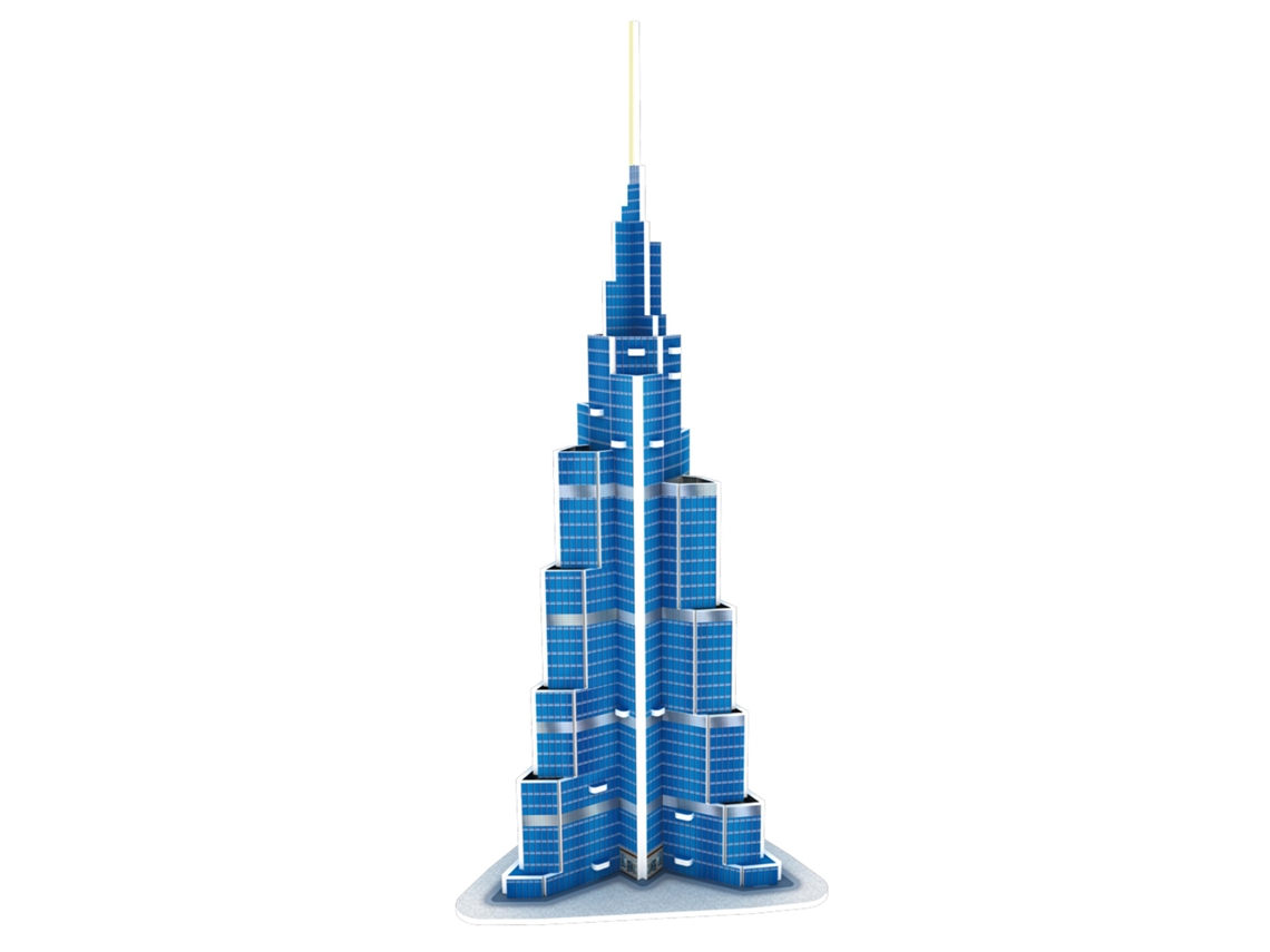 Quebra-cabeça 3d De Papelão Do Burj Khalifa - 51 Peças, 12x11x27 Cm, Fácil De Montar