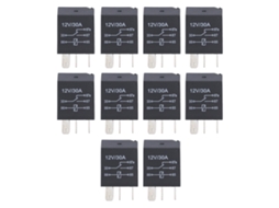 Conjunto De Relés Violeta 12v 30a À Prova D'água 5 Pinos Para Carro Lâmpada De Névoa Ar Condicionado 10pcs