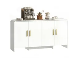 Aparador Tv 72 Polegadas 4 Portas Fechamento Suave Branco 152x40x80
