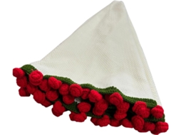 Manta Genérica para Uso Interno, Ideal Sofá, Feita de Crochê, com Estampa Floral, Estilo Jaqueta CHABERLU