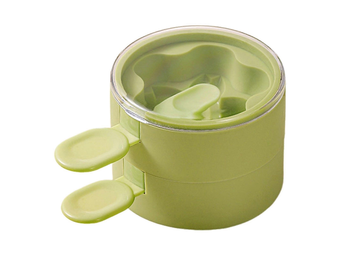 Formas De Gelo Em Formato De Flor De Cerejeira, Verdes, 2 Unidades. Forma Grande Reutilizável De Dupla Camada Para Sorvete. Ideal Para Fazer Gelo Em C
