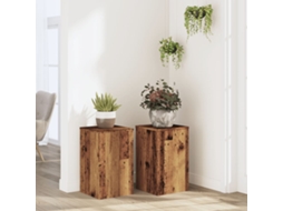 Vidaxl Suportes P/ Plantas 2 Pcs 30x30x50 Cm Derivados De Madeira