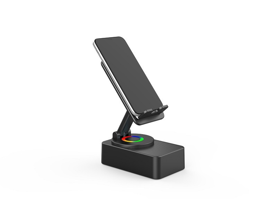 Suporte Multifuncional 3 Em 1 Para Celular Na Mesa, Alto-falante Bluetooth, Carregador Portátil De Alta Qualidade E Alto-falante Sem Fio.