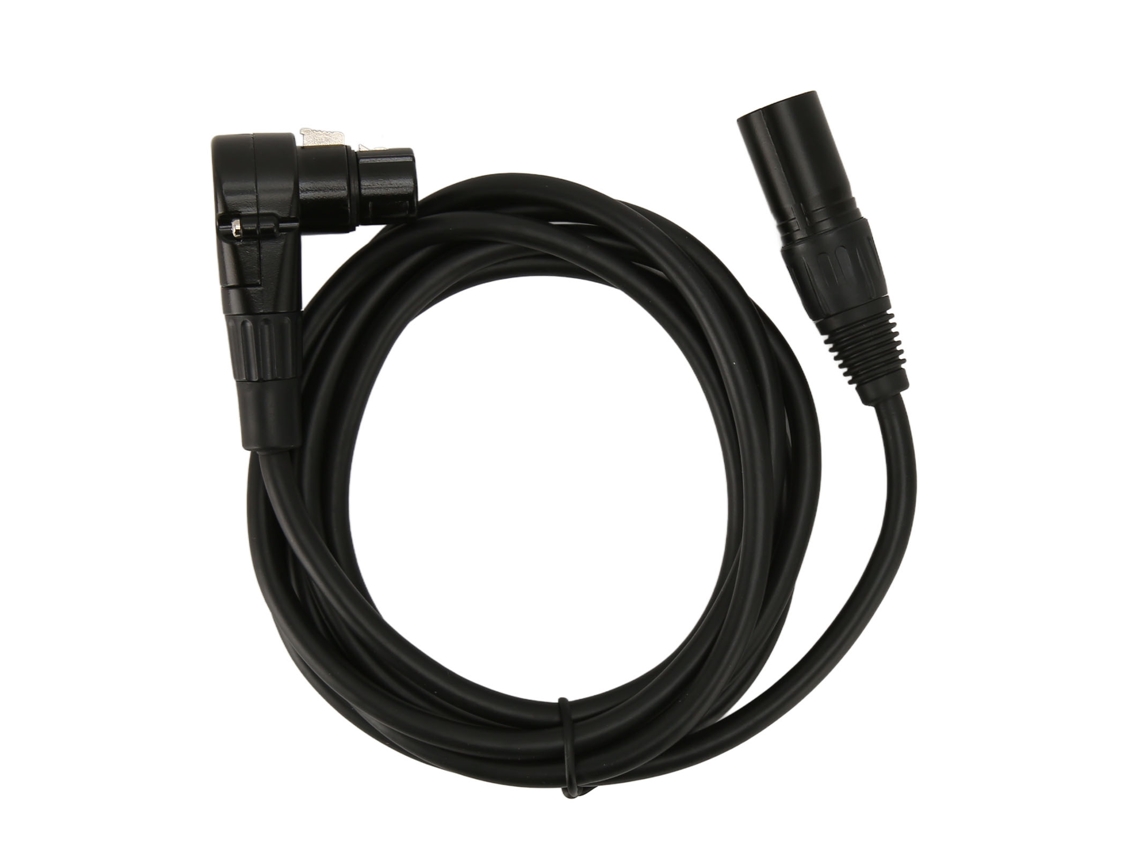 Cable Xlr Macho Recto a Hembra En Codo de 3 Pines Balanceado de 2 Metros para Micrófono Y Altavoz Hifi