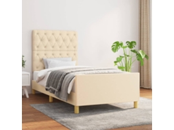 Vidaxl Estrutura De Cama Sem Colchão 80x200 Cm Creme
