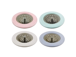 S/MARCA colador de Silicona para Fregadero, con Desagüe Antiobstrucción, Beige, Rosa, Azul, Verde