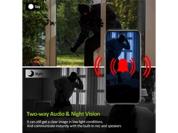 Laxiscreed Câmera De Segurança Outdoor Com Visão Noturna A Cores E Ângulo De 360°