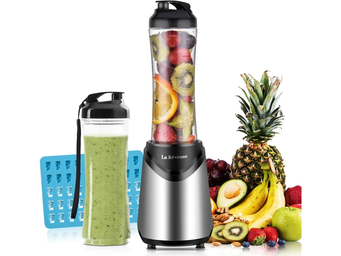 Lurelia Liquidificador Portátil Recarregável Usb, 500 Ml, Sem Bpa, Prata