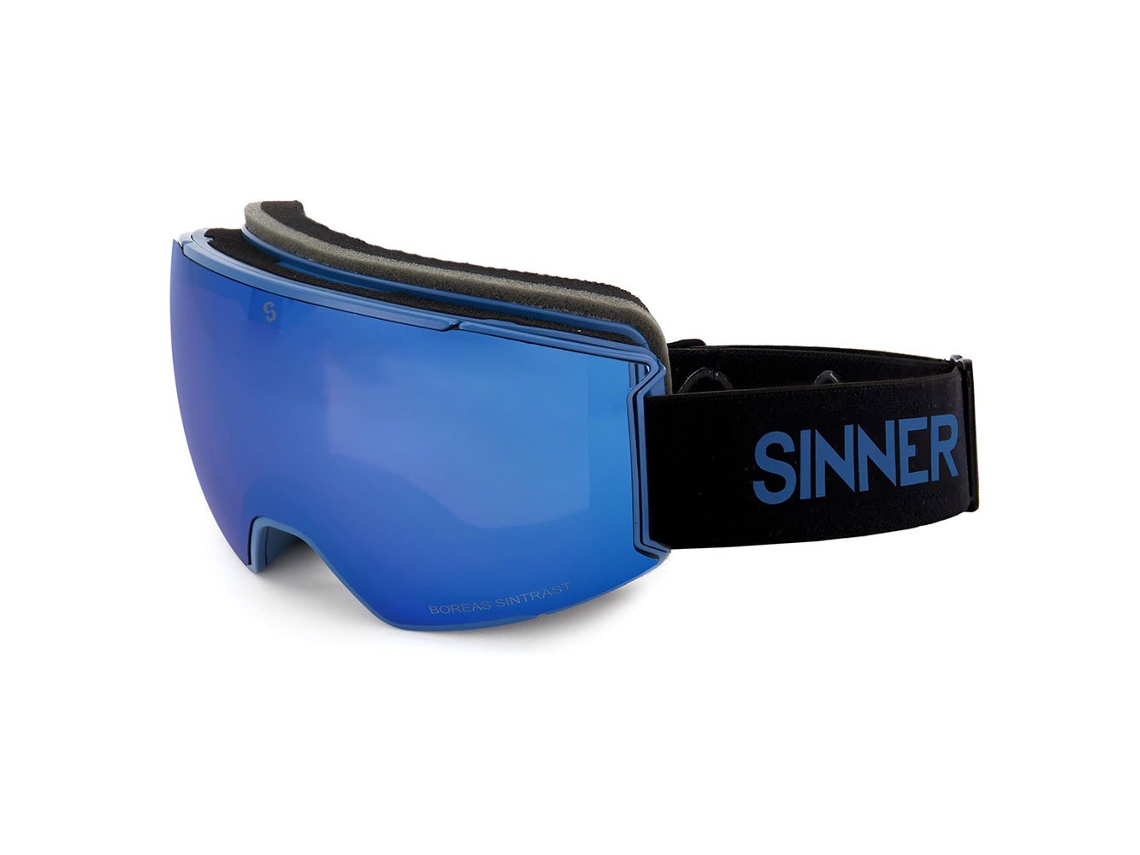 SINNER Máscara Esqui Boreas Azul Double Blue Sintrast+Dbl Orng Sintrast Toric/CAT1-3