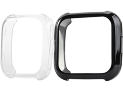 Conjunto De 2 Capas Para Smartwatch Em Tpu, Resistentes A Choques E Arranhões, Nas Cores Preta E Tra Gokoco
