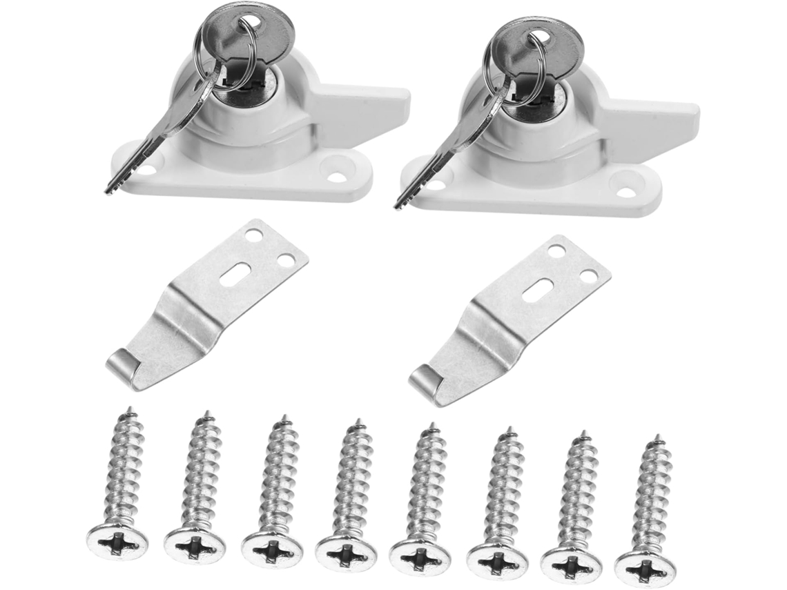 Conjunto De 4 Travas De Segurança Em Abs Para, Para Janelas E Portas