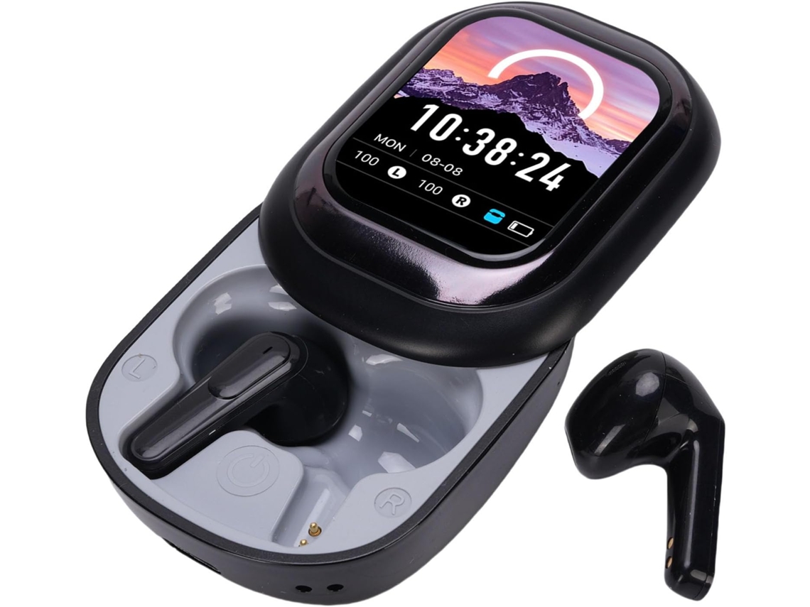 Fones De Ouvido Bluetooth Jectse Com Estojo Carregamento Tela Inteligente, Cancelamento De Ruído, Fones De Ouvido Sem