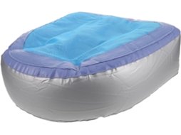 Almofada Inflável Azul Em Pvc Para Camping E Viagens.