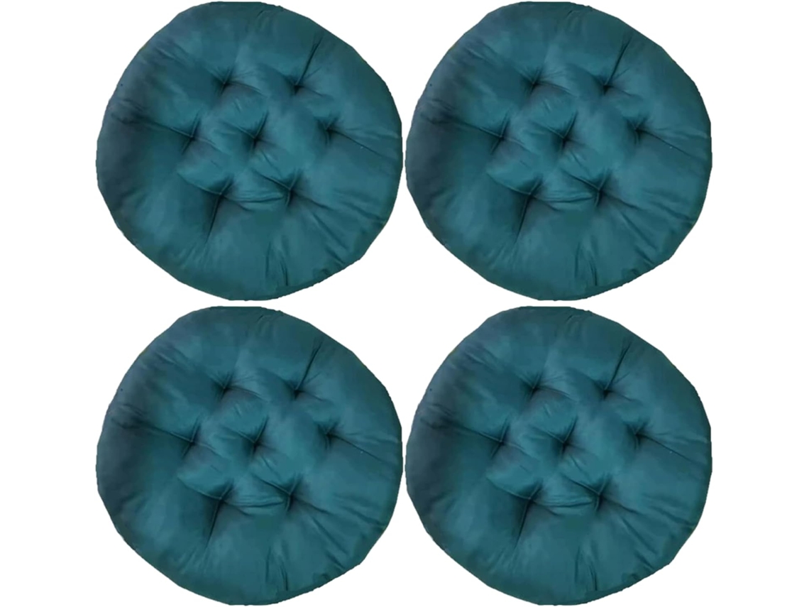 Conjunto De 4 Almofadas Redondas, Almofadas Macias Para Chão De 40cm 16 Polegadas, Almofadas Confortáveis Para Cadeiras