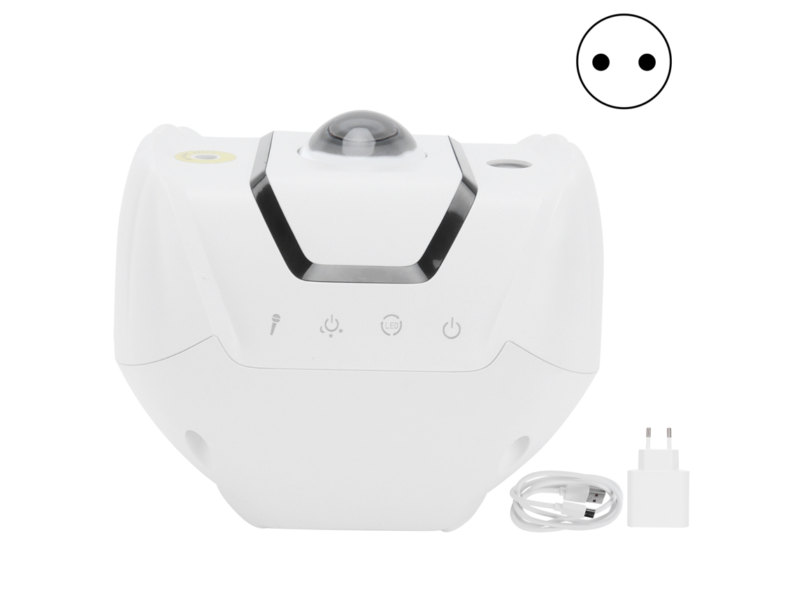 Lâmpada de Projeção Led Star Projector Luz Noturna Controle App Voz para Festas Ktv Quartos Branco Eu Plug | S/MARCA