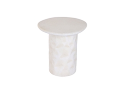 Mesa Lateral de Madeira Branca 40x41x44,5cm ALEXANDRA HOUSE LIVING