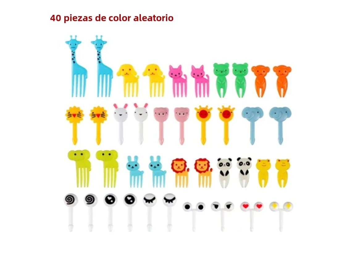 Colher de Frutas Reutilizável Estilo Americano com Desenho Animado MDUG (estampa de Animais)
