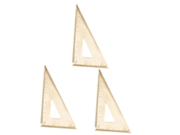 Conjunto De 3 Réguas Triangulares Métricas, Régua Transparente Com