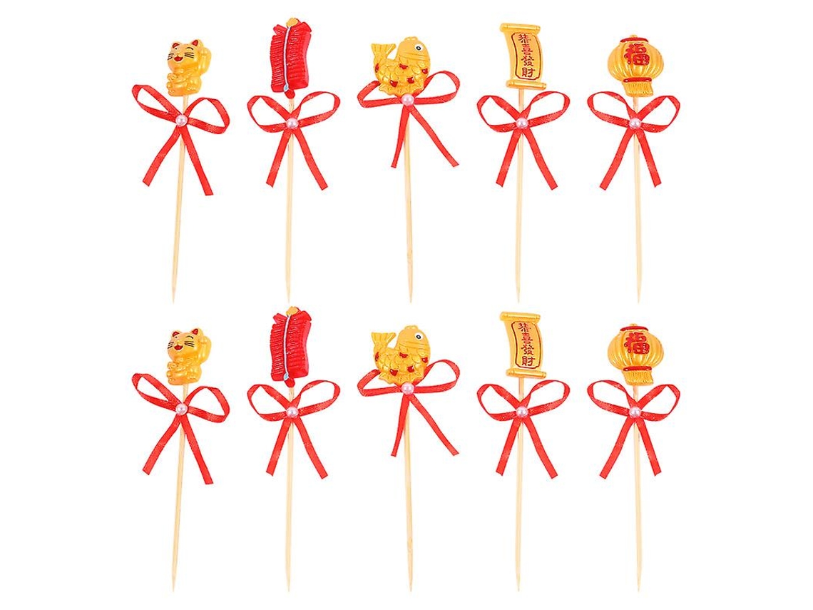 O Novo Topo De Bolo De Ano Novo Com 10 Unidades