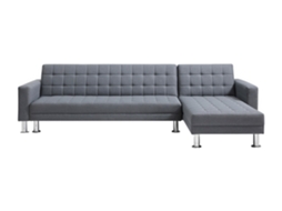 Sofá Cama Esquinero Y Reversible de Tela Gris Willis Ii VENTE-UNIQUE.PT (79 x 290 x 173 cm)