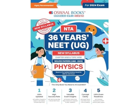 Livro Oswaal NEET 36 Years Chapter-wise Topic-wise Solved Papers Physics For 2024 Exams de Oswaal Editorial Board (Inglês)
