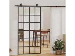 Vidaxl Porta Deslizante C/ Conj Ferragens 102x205cm Vidro Esg/alumínio