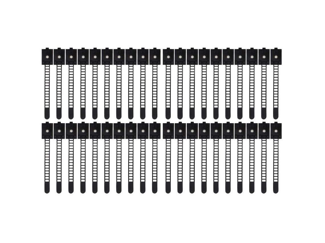 Organizador De Cables, Bridas Ajustables, Abrazaderas De Abs Para Cables Eléctricos, Carpeta Para Gestión De Conductos, 50 Unidades