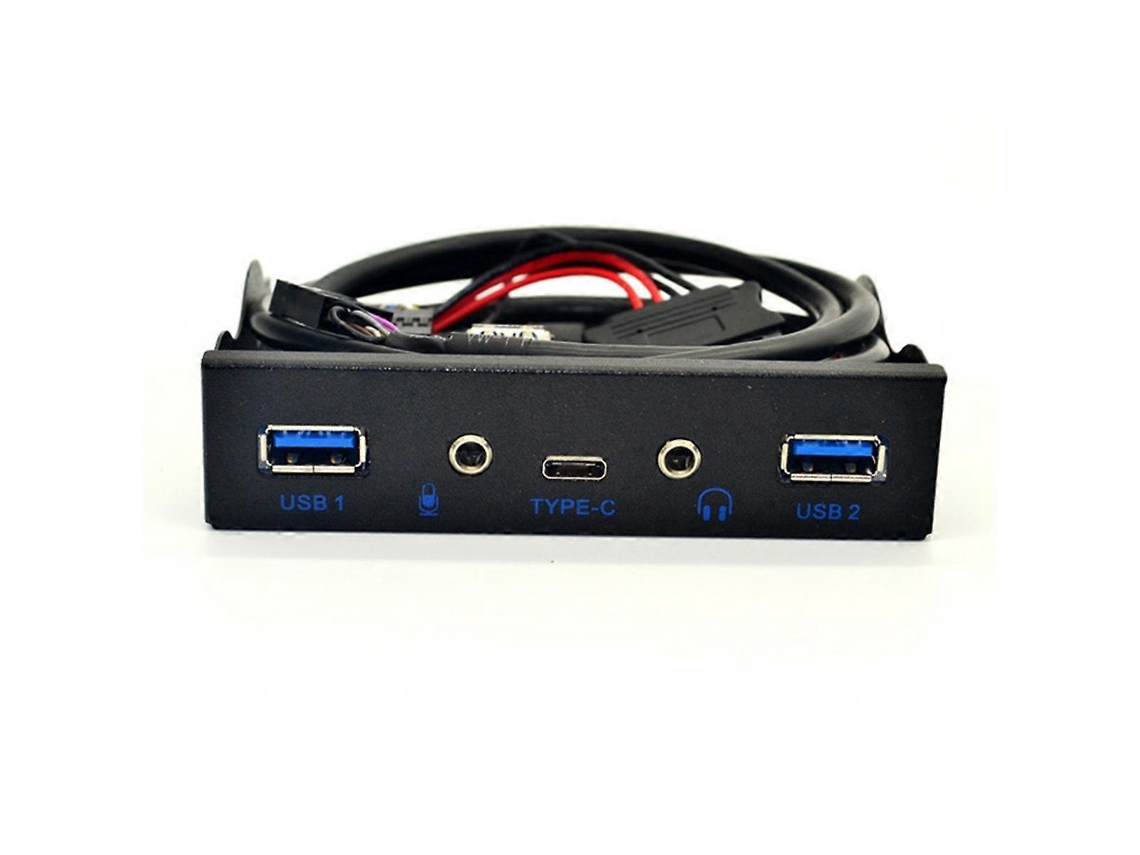 Adaptador De Microfone Frontal Usb Hub 5 Portas Usb 3.1 Para Desktop De 3,5 Polegadas Brilvibera