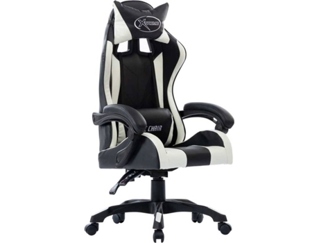 Cadeira Gaming VIDAXL (Branco - PVC - 64 x 65 x (111,5-119) cm)