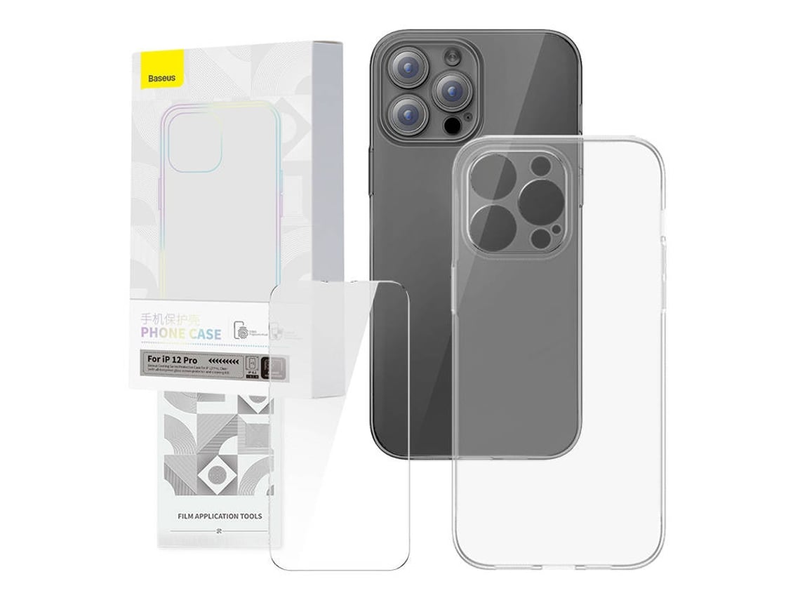 Baseus Corning Protection Set Para Iphone 12 Pro Capa Transparente E Vidro