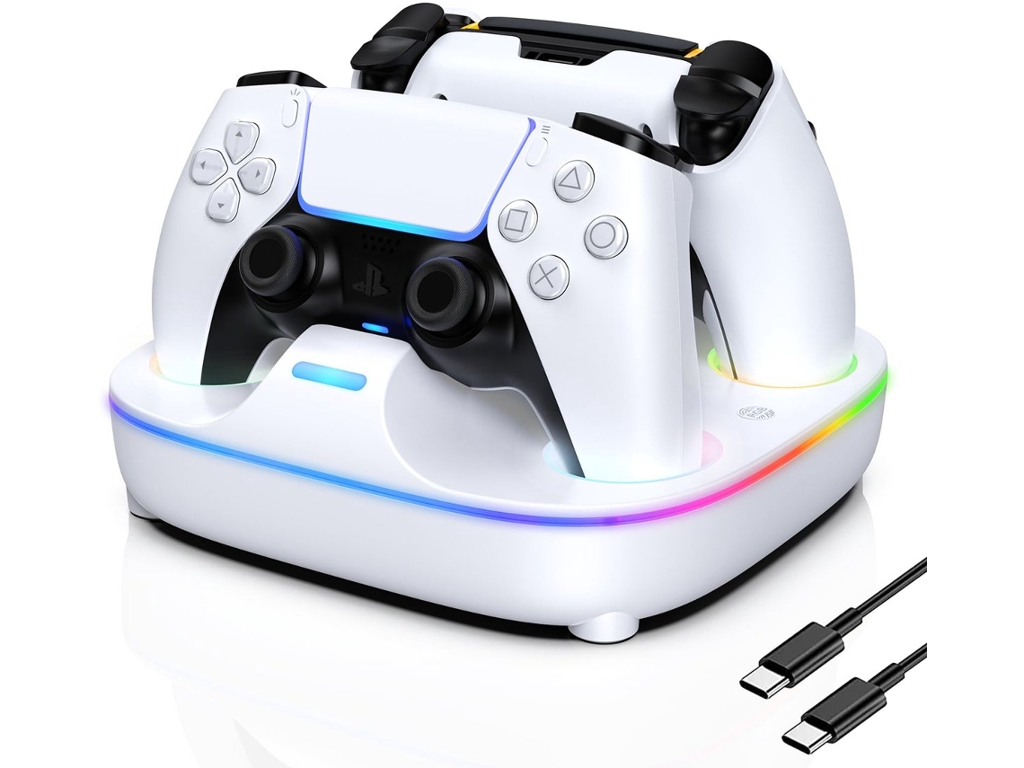 Estação Carregamento Dualsense para Ps5 com 10 Luzes Rgb ZYBLSSBB