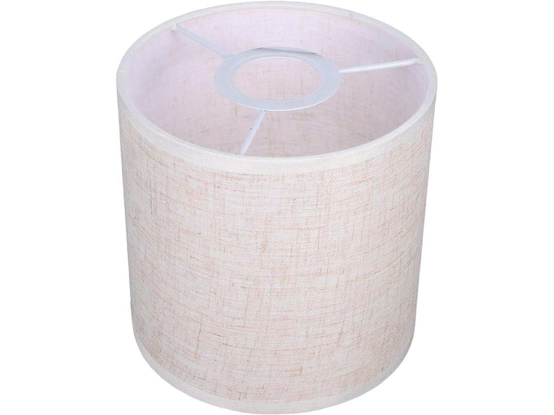Linho 15 X 15 Cm Branco Arroz para Abajur de Mesa, Luz Difusa para Sala de Estar e Quarto SFUSHOS