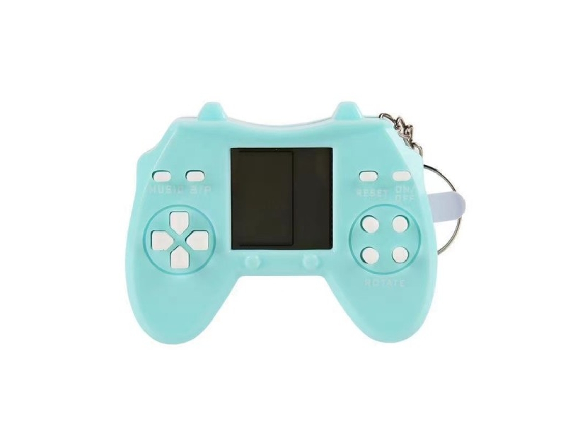 1 unidade de mini console de jogos portátil retrô com chaveiro Brilvibera